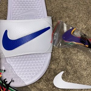 Nike removable swoosh slides